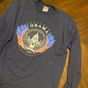 Bayside long sleeve Obama Biden 2009 inauguration shirt commemorative